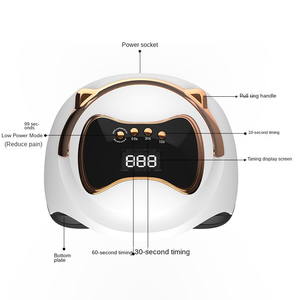 BLUEQUE V19 168W เครื่องอบเล็บยูวีกำลังสูงระดับมืออาชีพ สำหรับอบเจลแห้งเร็ว ทำเล็บ DIY - Product Image 5