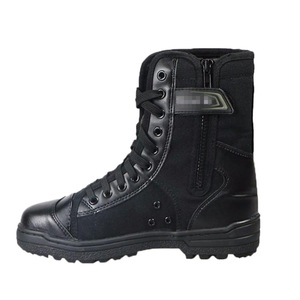 Bottes montantes en toile et maille, chaudes en laine pour l'hiver, chaussures de randonnée unisexe à talon moyen, pour usage extérieur, couleur unie, lacets avant - Product Image 5