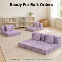 Canapé-lit modulaire moderne en mousse pliable pour enfants, imprimé papillon, en peluche, pour chambre d'enfant, salle de jeux, crèche