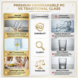 Chope à bière en plastique PC incassable transparente à simple paroi de 500 ml avec poignée, personnalisable avec logo, style classique - Product Image 5