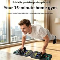 Tabla de Flexiones Plegable Profesional, Equipo de Gimnasio en Casa para Entrenamiento Muscular Multiposición, Barra de Flexiones Portátil