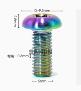 <span class=keywords><strong>Vis</strong></span> en titane TC4GR5 M5x10 12mm pour disques de frein de vélo de montagne et de vélo de route, tête Torx T25 - Product Image 6