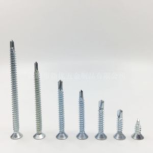 M3.5x16 <b>Flat</b> Head Phillips Self Drilling <b>Screw</b> Blue Zinc Plated Metric Tapping <b>Screw</b> - Product Image 4