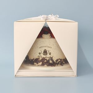 Portable 4 Inch 6 Inch 8 Inch Clear Cake Box Gift Birthday Packaging Boxes Custom Logo Party Plastic Transparent Cake Box