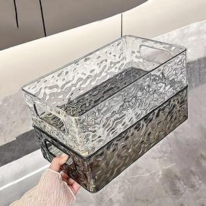 욕실 화장품 쌓을 수있는 투명 보관함 컨테이너 식료품 저장실 주최자 상자 - Product Image 4