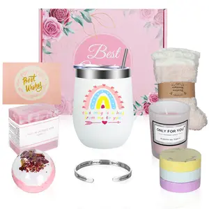 OEM Corporate Gift Set Custom 12oz Tumbler Soy Candle Shower Steamers Get Well Soon Candle Gift Sets For Women