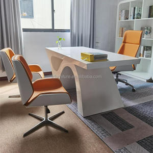 Chaise de bureau pivotante au design moderne avec revêtement en cuir synthétique en promotion - Product Image 6