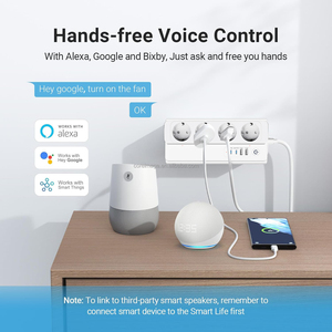 Tuya thông minh Power Strip với 2 USB 2 loại C mở rộng ổ cắm 4 cổng đầu ra 16A Đánh giá hiện tại Wifi Ổ cắm ổ cắm - Product Image 2