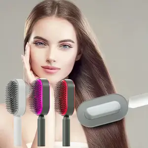 2024 New arrivals 3D đệm không khí túi khí Massager dễ dàng làm sạch bàn chải làm tóc nhanh chóng tự làm sạch bàn chải tóc cho phụ nữ một-key