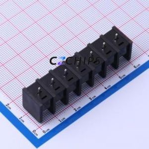 DBT30C-8.25-7P-BK-P Barrier Terminal Block Through hole Component (THT),P=8.25mm Connector Two Sides 8.25mm 1x7P Straight Pin - Product Image 2