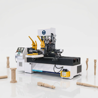 Tour à bois CNC stable 412T6 avec volant pour usinage de simulation, idéal pour la fabrication de pièces décoratives en bois pour rampes d'escalier