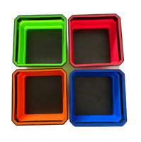 Plateau magnétique pliable en silicone de haute qualité pour maintenir en toute sécurité divers objets métalliques, bols en silicone carrés de 4,5 pouces