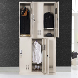 Armario de gimnasio de metal de 4 puertas <span class=keywords><strong>con</strong></span> <span class=keywords><strong>cerradura</strong></span> Archivadores de precio barato para uso doméstico y de oficina - Product Image 1