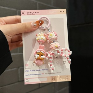 Cadena para teléfono móvil con cuentas <span class=keywords><strong>de</strong></span> dibujos animados pintadas a mano, llavero <span class=keywords><strong>de</strong></span> plástico, accesorios colgantes para bolso, popular sin llorar al bebé, adorno para bolso - Product Image 3