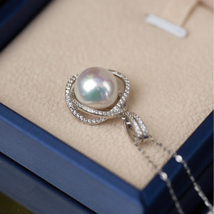 Collar de Perlas de Agua Dulce de 12-13 mm con Cierre de Oro de 18K, Redondo, Impecable, Versátil, con Cadena Gratis - Product Image 3