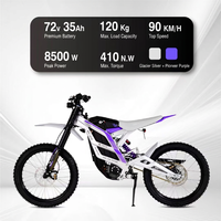 Moto tout-terrain électrique Falcon Pro 72V 8500W, course de montagne, endurance, piste