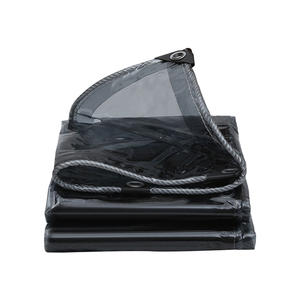 Cubierta de <span class=keywords><strong>lona</strong></span> de PVC transparente negra de 0,35mm, toldos para balcón, <span class=keywords><strong>terraza</strong></span>, cerca a prueba de lluvia, cubierta de plástico transparente para muebles - Product Image 1