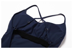 <span class=keywords><strong>Combinaison</strong></span> en nylon croisé au dos pour femmes, logo personnalisé, encolure dégagée, sangle spaghetti, contrôle du ventre, barboteuse sexy décontractée - Product Image 2