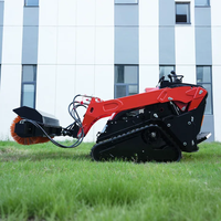 Produit phare : Chargeuse compacte V1000, balayage de la neige, chargeuse compacte tout-terrain, chargeuse compacte hydraulique à chenilles pour jardin