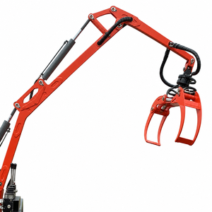 Grue forestière pour le bois de chauffage avec remorque, zone de chargement télescopique 2120-3520 mm, angle de rotation télécommandé - Product Image 6