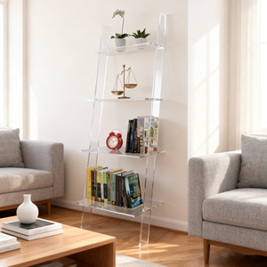 رف عرض أكريليك شفاف قابل للفصل مخصص للتخزين بالجملة، رف كتب أكريليك شفاف مخصص - Product Image 1