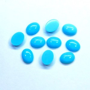 Cabochon ovale en turquoise naturelle de qualité supérieure 4x3 MM, pierre précieuse en vrac pour la fabrication de bijoux, vente en gros - Product Image 1