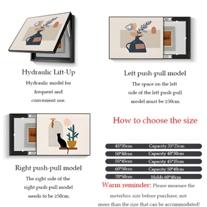 Decorazione per la casa nordica scatola di distribuzione incorniciata senza Punch da parete Art con orologio astratto <span class=keywords><strong>cervo</strong></span> stampa scatola elettrica schermatura pittura - Product Image 6