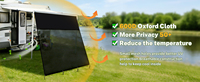 Auvent rétractable facile à installer pour camping-car, pare-soleil en maille PVC, filet pare-soleil, abri extérieur pour caravane, camping-car