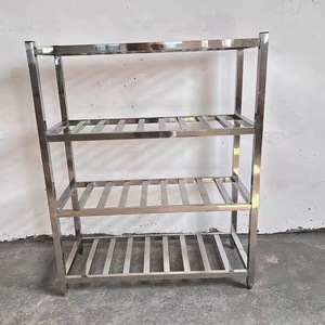 Gran oferta, estante de cocina de acero inoxidable de cuatro capas de alta calidad, estante de pie sólido y duradero para almacenamiento comercial de alimentos - Product Image 3