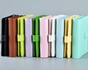 Raccoglitori economici personalizzati macaron all'ingrosso A5/A6 raccoglitore budget <span class=keywords><strong>a</strong></span> scacchi in pelle PU raccoglitore budget planner A5 - Product Image 4