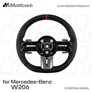 พวงมาลัยคาร์บอนไฟเบอร์แบบกำหนดเองสำหรับ Mercedes-Benz W205 W206 W213 W214 W223 X118 X253 C E G S GLC CLE 300 AMG GT ปี 2021-2026 - Product Image 2