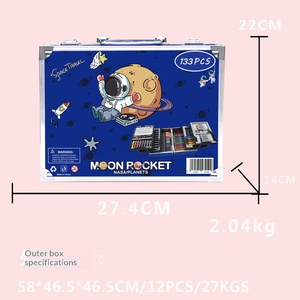 Ensemble d'outils <span class=keywords><strong>de</strong></span> <span class=keywords><strong>dessin</strong></span> pour enfants <span class=keywords><strong>de</strong></span> 133 pièces, coffret cadeau spécial, ensemble complet d'art, crayons d'eau, crayons <span class=keywords><strong>de</strong></span> couleur, crayons à <span class=keywords><strong>dessin</strong></span>, graffiti - Product Image 3