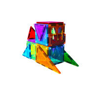 JUMBO TOYS Briques magnétiques Blocs de construction 3D STEM pour enfants Jouet d'apprentissage créatif transparent et coloré à faire soi-même