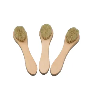 Bán Buôn 100% Tự Nhiên Salu Heo Rừng Lông Dài Tre Sồi Gỗ Xử Lý Chân Làm Sạch Scrubber Nail Finger Bàn Chải Chân