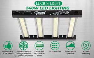 Barre d'éclairage de culture de plantes à spectre complet LM301H EVO Lm281B, éclairage de culture LED efficace 240W pour des rendements plus élevés, plantes en serre - Product Image 3