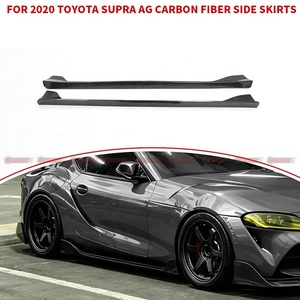 สเกิร์ตข้างคาร์บอนไฟเบอร์สำหรับ Toyota Supra A90 คู่หนึ่ง รุ่น AG Style น้ำหนักเบา ช่วยเพิ่มสมรรถนะด้านอากาศพลศาสตร์  ตกแต่งสไตล์รถแข่ง - Product Image 4