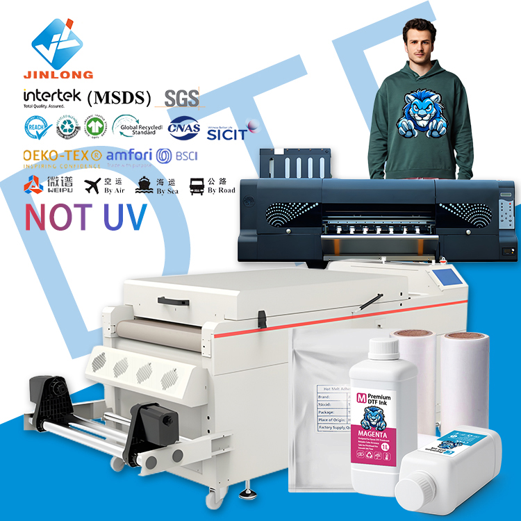 JINLONG 60 см Dtf принтер Epson I3200 I1600 4 печатные головки футболка Dtf принтер производитель