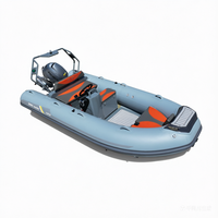 Bateau de pêche en aluminium RIB390 de 3,9 m (13 pieds) avec auvent/parasol gonflable