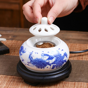 Bruciatore di incenso elettrico 220V portatile in ceramica incenso Oud Bakhoor bruciatori di regolazione della temperatura per la casa - Product Image 6