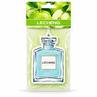 Désodorisant suspendu en papier de coton longue durée à faible MOQ, parfum naturel, pour voiture ou maison, avec logo personnalisé