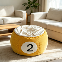 Fauteuil de sol moderne pliable en tissu, confortable, réglable en hauteur, type pouf rembourré pour enfants et adultes