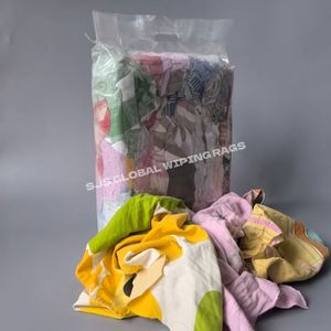 Trapos de Limpieza Industriales de Algodón 100% sin Pelusa, 10 Kg, Colores Mezclados, Trapos Reciclados para Uso Industrial - Product Image 1