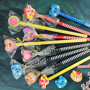 Lot <span class=keywords><strong>de</strong></span> 40 crayons HB à motifs <span class=keywords><strong>de</strong></span> dessins animés avec gomme – Papeterie créative et mignonne pour enfants, élèves du primaire et maternelle – Option cadeau en gros - Product Image 2