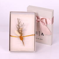 Boîte-cadeau d'invitation de mariage de luxe de conception créative joli papier mat avec nœud de ruban emballage de carte de mariage de bonbons et de chocolat
