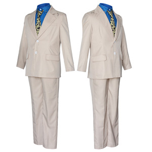 Costume de Cosplay Jujutsu Kaisen, ensemble complet pour hommes, Costume de jeu de rôle Anime, tenue beige en deux pièces, printemps 2022 - Product Image 2