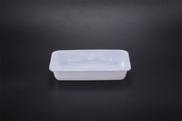 Boîte carrée jetable en plastique PP noir avec couvercles, offrant une protection sûre et une protection de l'environnement, pratique