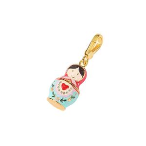 Collier en émail coloré plaqué or, pendentif Matryoshka en alliage, <span class=keywords><strong>œuf</strong></span> Fabergé, <span class=keywords><strong>bijoux</strong></span> de mode - Product Image 5