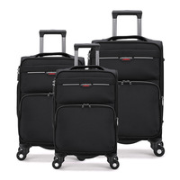 Valise à roulettes antivol en tissu Oxford 20/24 pouces, bagage cabine en nylon avec serrure TSA, à code, pour courts trajets, motif géométrique