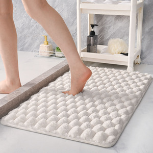 Tapis de bain Pebble, tapis de bain en microfibre doux et absorbant, style pavés, <span class=keywords><strong>pour</strong></span> hôtel et usage domestique - Product Image 1