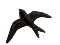 Figurine d'oiseau hirondelle traditionnelle en fonte plaquée or, style nordique moderne et antique, pour la maison, vente en gros directe usine